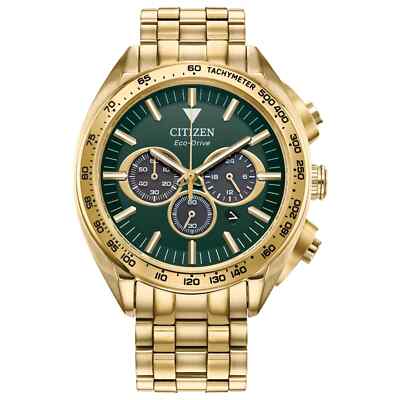 Buy Citizen Green Dial Sapphire Crystal Chronograph Date Men's