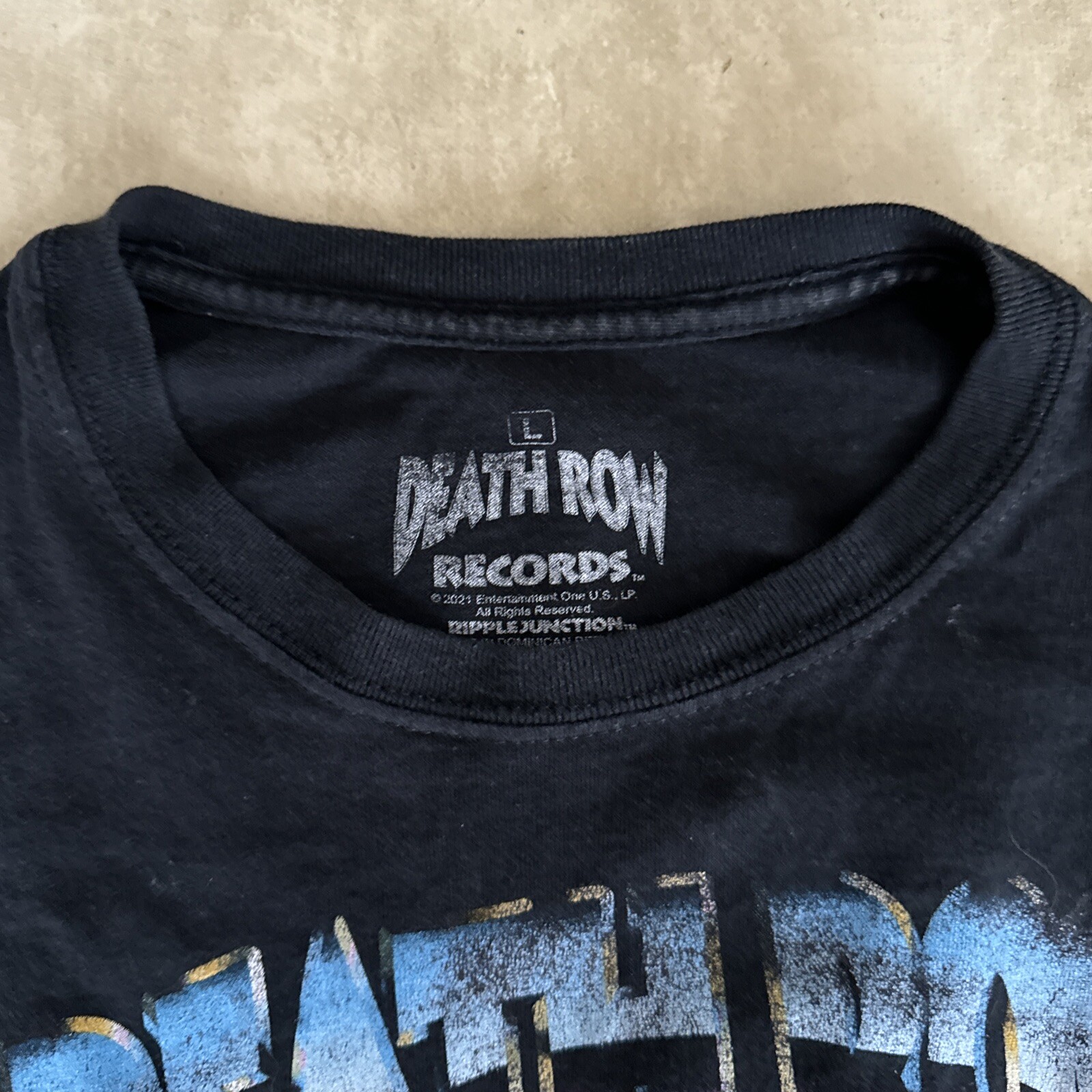 FILA T shirt uomo DEATH ROW RECORDS viola logo manica corta cotone grande