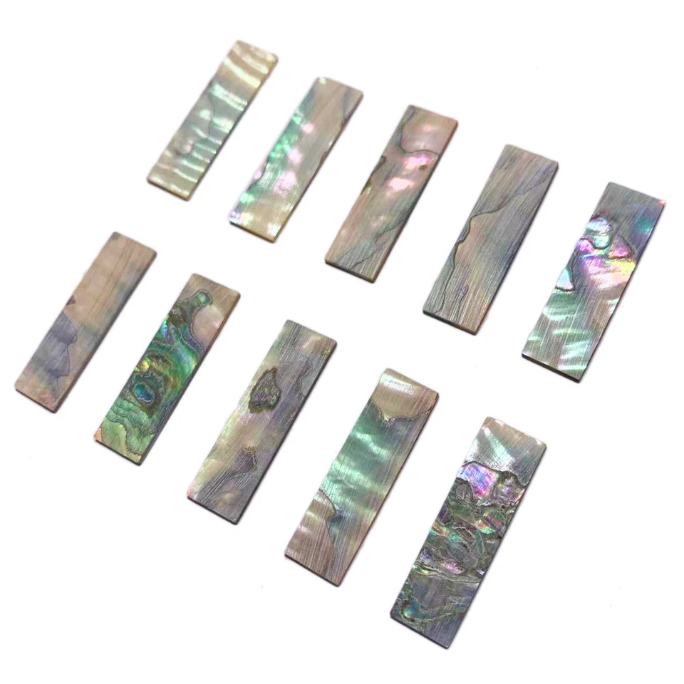 10x Cello Abalone Rippled Flamed Inlay fit Cello Bow Frog Slide Bow Cover - Image 3 of 3