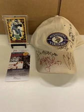 RARE DECEASED Korey Stringer TEAM SIGNED Minnesota Vikings Cap JSA COA + Card