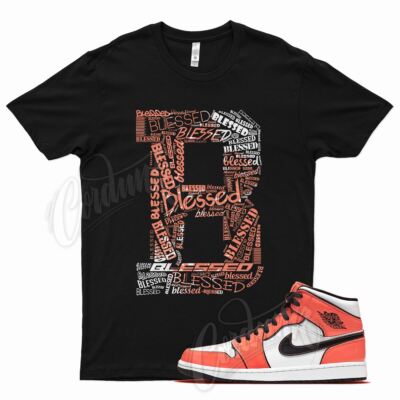 Black BLESSED T Shirt for Air J1 1 Mid SE Turf Orange 90 270 Vapormax | eBay