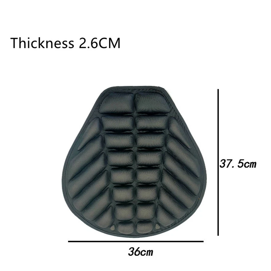 Black Lycra Comfort Gel Seat Cushion Cover Shock Absorb Pad Fits For Motorcycle — 第 2/4 张图片