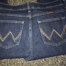 Wrangler Q-Baby No Gap Waistband Jeans Womens Size 11/12 X 32 Med Wash Bootcut