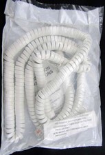 LOT OF 5-HANDSET SPRING CORD 25FT WHITE-AWC9200-25-B-10017640