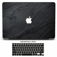Carbon Black Rock Texture Cover For Macbook 2025 M5 Pro 14 Air 13 15 16 11 12 in