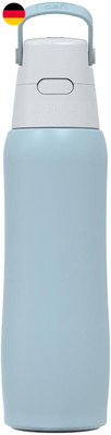DAFI Solid Steel Trinkflasche Mit Filter 800Ml, Blau - Wasserflasche Mit Strohha