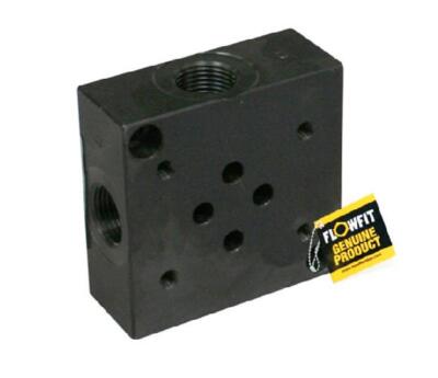 Bloc Hydraulique Flowfit Cetop 3 NG6 En Acier - Circuit Parallèle Entrée, Pas De Retour - Neuf