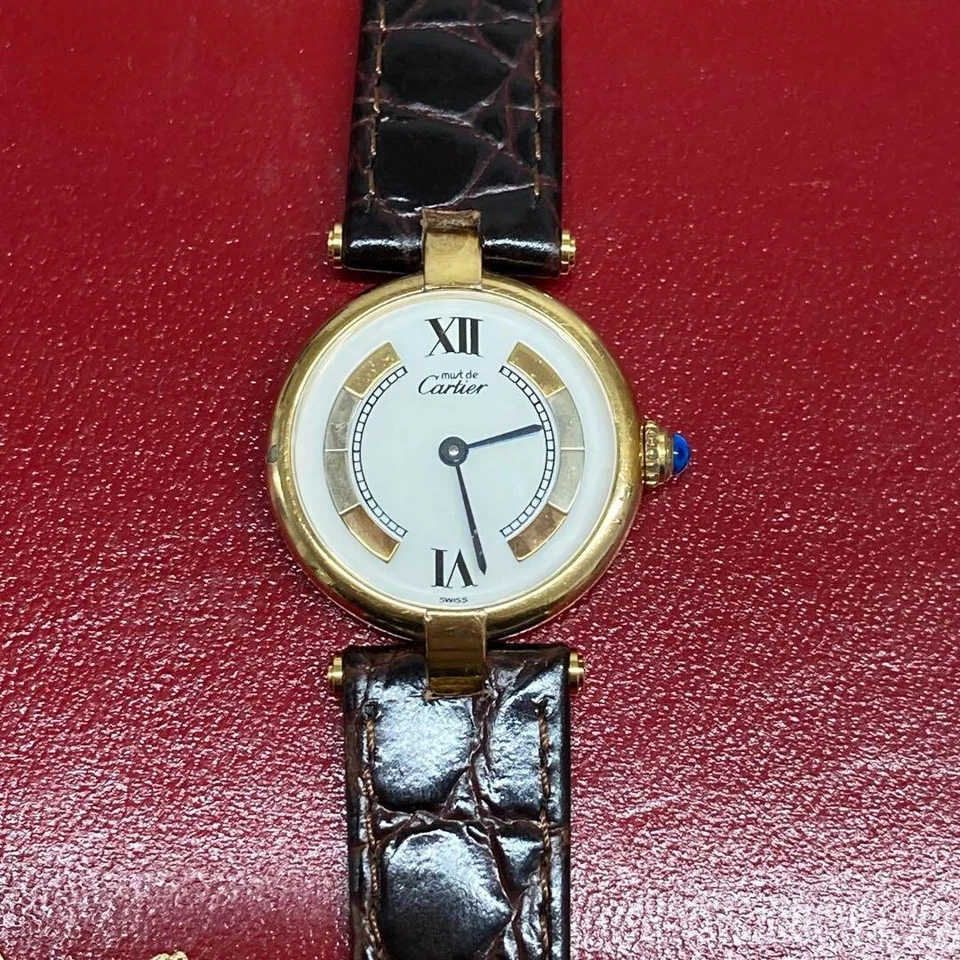 CARTIER Must Vendome Vermey Trinity 590003 Watch Black Quartz, Boys, White Dial - Image 4 of 4