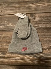 Nike Girls' Futura Beanie and Gloves Set NWT