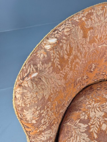 Vintage Danish Art Deco Tub Chair Gold Moquette Upholstery 1920s EB9055 VCLO - Picture 6 of 18