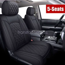 Full Surround Set 5-its Leather Seat Cover Cushion For 2008-2021 Toyota Tundra