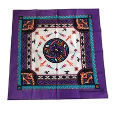 VTG Bandana Aztec Southwestern Tribal Boho Handkerchief Purple Have A Hank USA