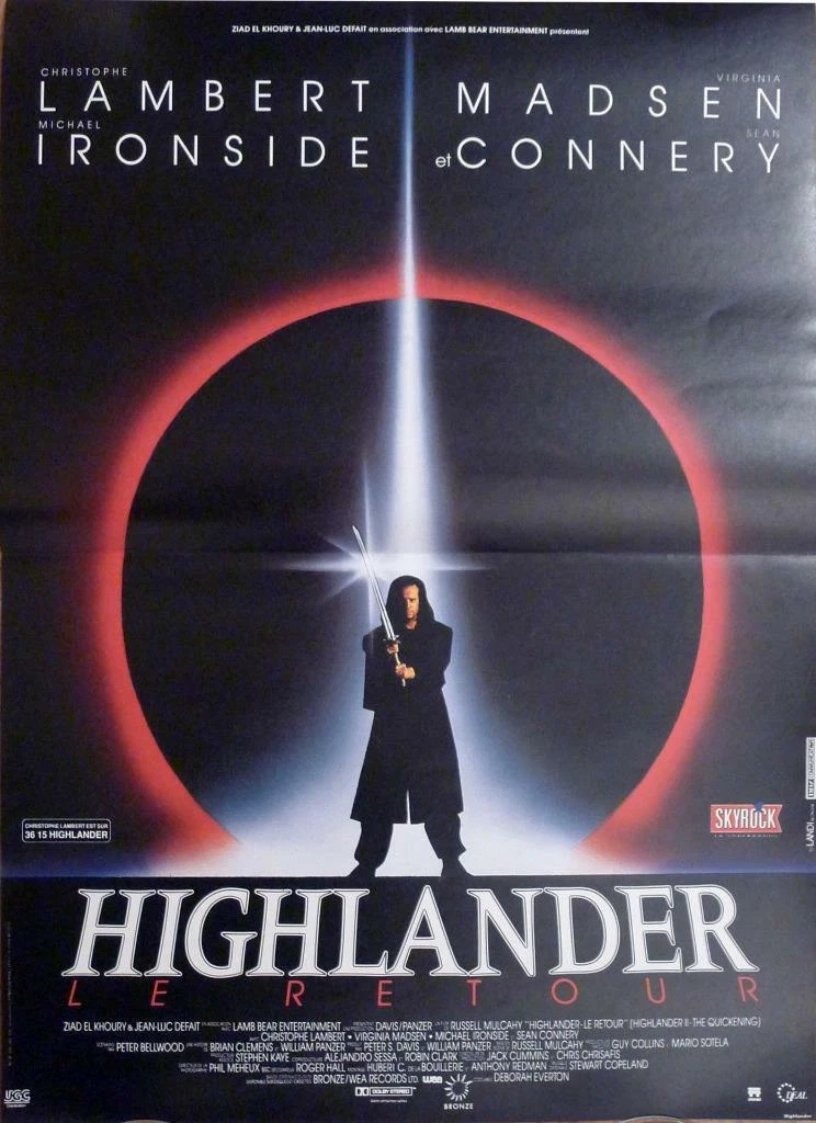 HIGHLANDER 2 - LAMBERT / CONNERY - ORIGINAL FRENCH MOVIE POSTER | eBay