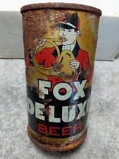 Fox Deluxe OI IRTP Flat top beer can / EMPTY
