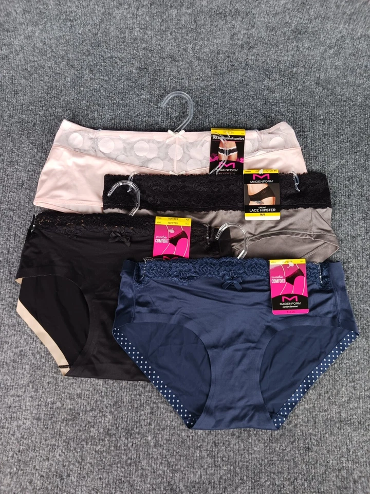 PACK DE 4 LOTE MIXTO MAIDENFORM HIPSTER (2), ENCAJE HIPSTER Y HIPSTER CHEEKIES MEDIANO 6 Foto 2 de 4