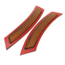 PAIR For BMW E92 E93 COUPE/CONVERTIBLE 2007-2013 FRONT BUMPER REFLECTORS AMBER