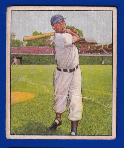 HANK SAUER cubs 1950 BOWMAN #25 GOOD