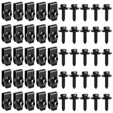 50 Pcs Body Fasteners 25 Bolts 25 U-Nut Clips for Fender, Engine Cover Splashs