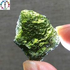 44Ct Moldavite Genuine Raw Moldavite Crystal from Czech Republic PICcertificate