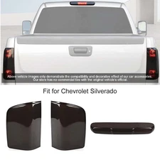 Smoked Tail Light 3rd Brake Lamp Cover Trim For Chevy Silverado SIERRA 2007-2013