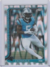 2025 Topps Chrome Football Rico Dowdle #43 RayWave Refractor
