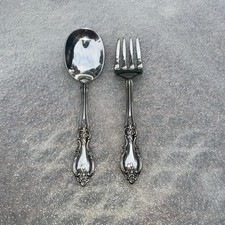 Oneida Community Stainless Silverware Baby Infant Fork  Spoon Set Louisiana