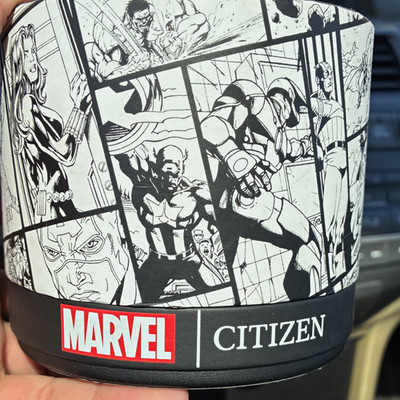 Citizen Eco-Drive Marvel Chronograph Date Blue Dial SS Bracelet Box