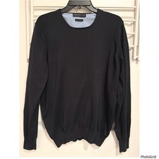 Zara Man Black V-neck Pullover Sweater Preppy Workwear Elevated Basic Minimalist