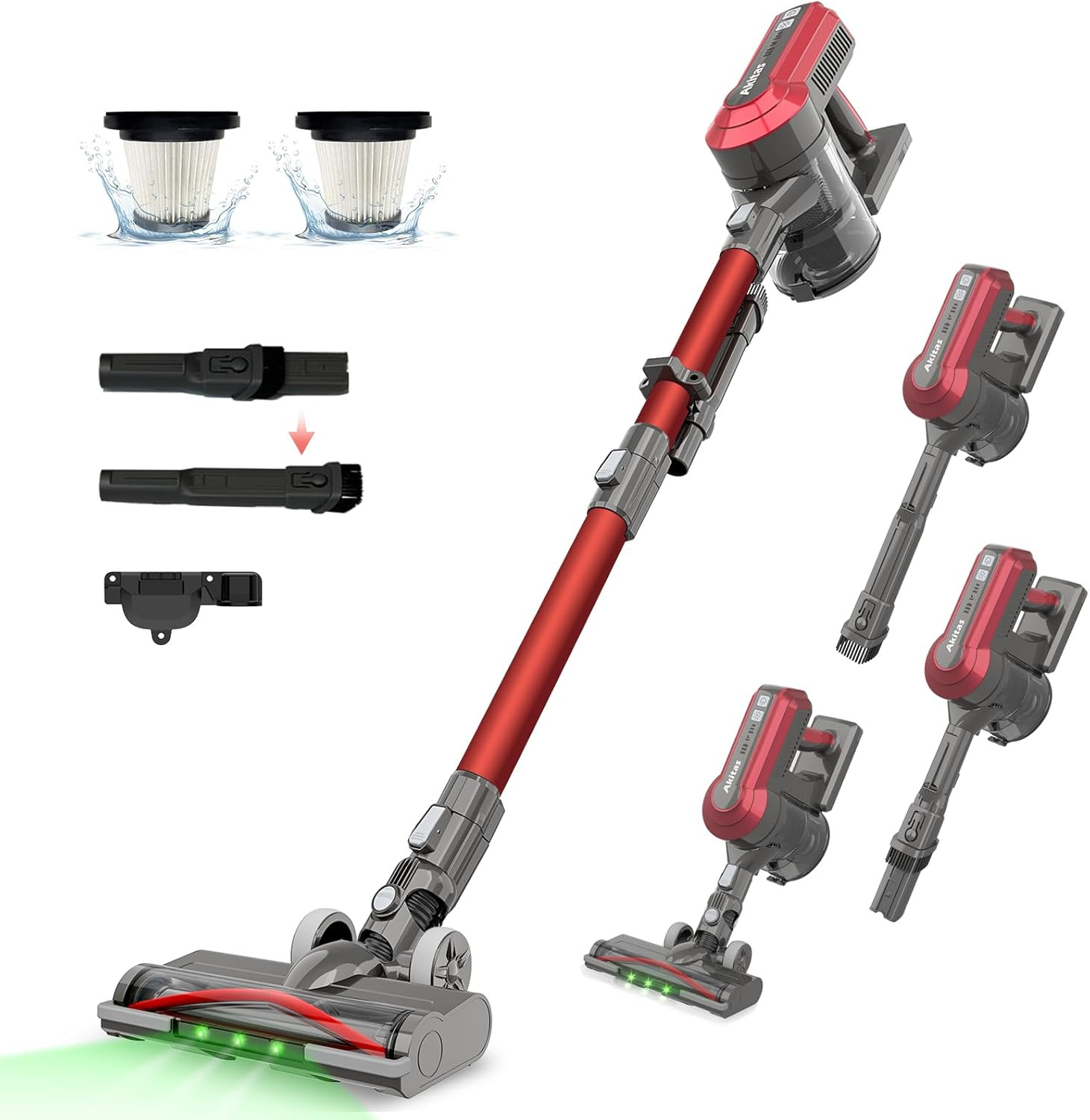 Akitas V10A Aspirapolvere Senza Fili 450W: Addio Grovigli di Capelli