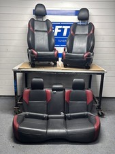 2015-2021 Subaru Wrx Sti Oem Leather Seat Set Front Rear Lh Rh Red Black Seats