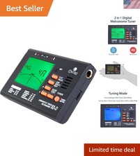 High Visibility LCD Digital Tuner/Metronome 2-in-1 for Guitar, Violin, Ukulele