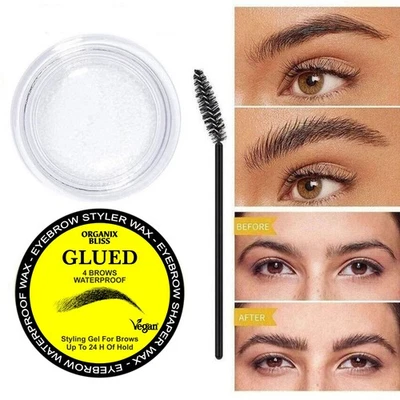 ORGANIX BLISS Eyebrow Shaping Styling Wax Long Lasting Makeup Gel Wax with Brush 30GM