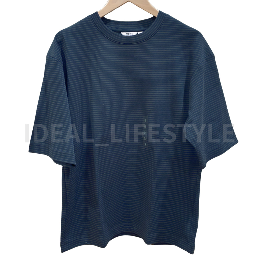 UNIQLO U AIRism Cotton Oversized Striped T-Shirt S-4XL Half-Sleeve 484508 NWT thumbnail 7