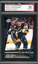 2009-10 Upper Deck Young guns #214 Tyler Myers Rookie Card KSA 10 Gem Mint