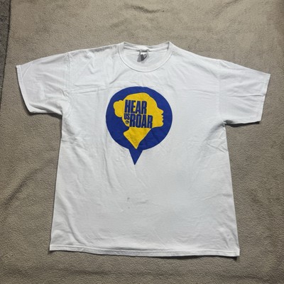 Golden State Warriors Shirt Adult XL Hear Us Roar Graphic Tee Fruit Of The Loom