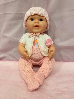 Newborn Realistic Baby Girl Doll Gi-Go Toys w/Outfit & Hat 15'' Plastic Body