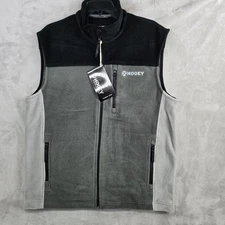 HOOEY Western Fleece Vest Charcoal Grey Black  Full Zip Size Mens Medium