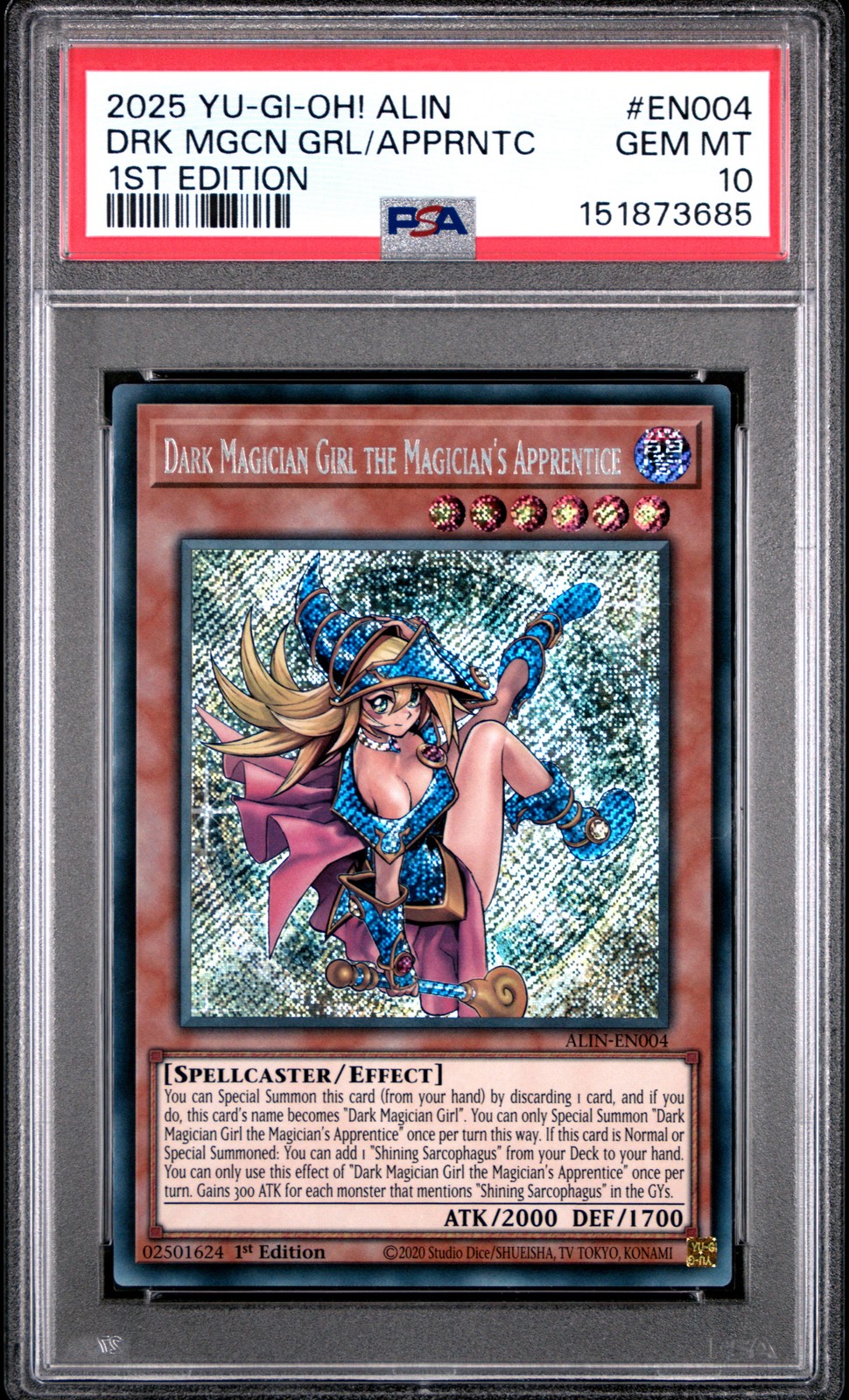 2025 YU-GI-OH! 1ST EDITION DARK MAGICIAN GIRL THE MAGICIAN'S APPRENTICE PSA 10 view 1