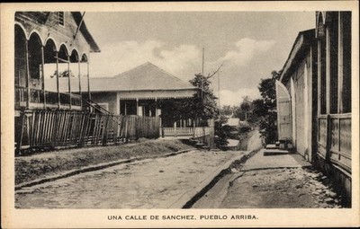 Ak Pueblo de Arriba Uruguay, Una Calle de Sanchez - 10212443