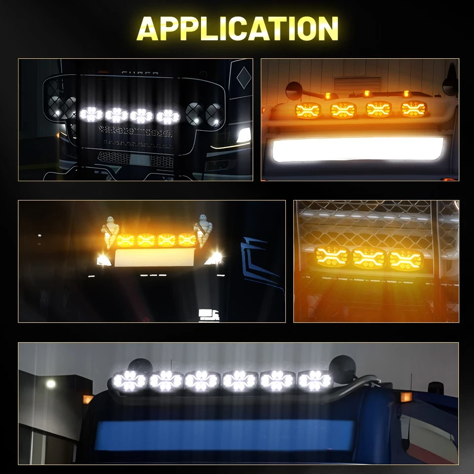 4X 10" Jumbo Oval LED Spot Lamp Dual Function DRL w/E-Mark Driving Light 12v 24v - Image 2 of 4