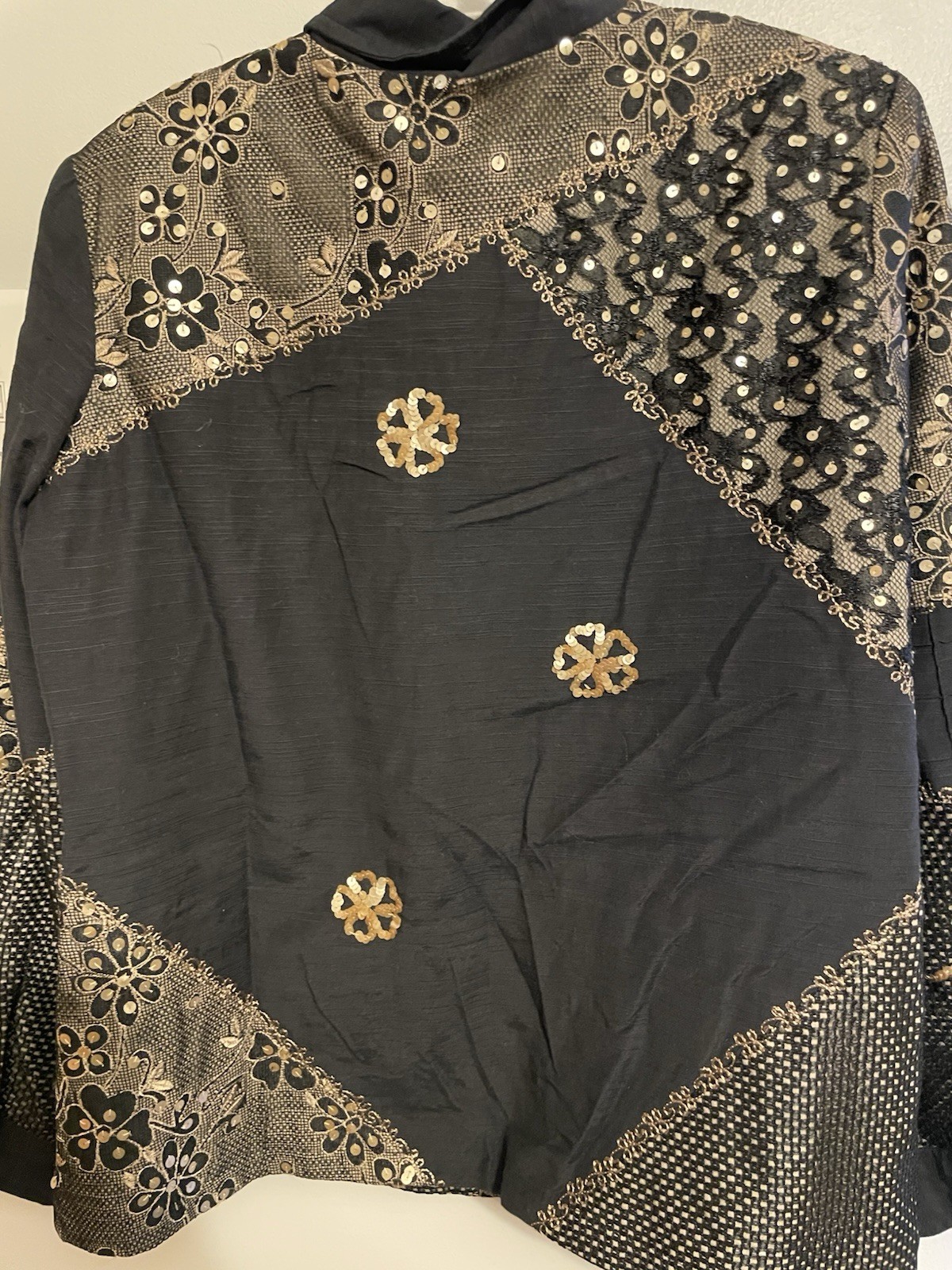 Indigo Moon Patchwork Jacket Size M - image 5