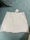 Zara Women's White Denim Mini Skirt Button Fly Size XS — photo 4