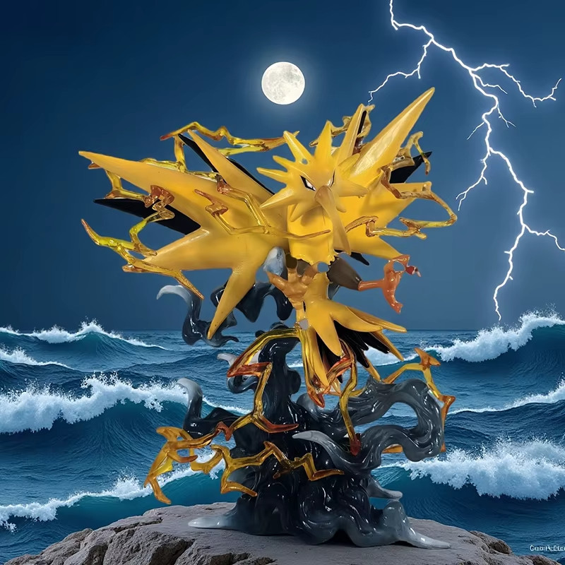 Figurine Pokémon Zapdos 16cm pour décoration de bureau gaming