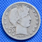 1912-D - Barber Half Dollar - VG -  #N1482