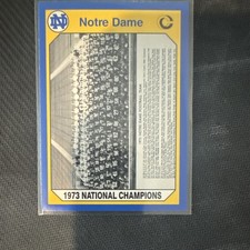 Collegiate Collection 1990 Notre Dame #182 1973 National Champions Football