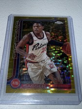 2025/26 Topps Chrome Marcus Sasser #35 Gold Basketball Refractor /50 Pistons 