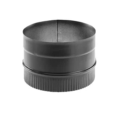 DuraBlack 6 in. Single-Wall Chimney Stove Pipe Adapter - Stove Pipe Connector