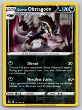 Carta Pokemon Galarian Obstagoon 161/264 Reverse Holo SWSH08: Fusion Strike - NM