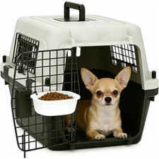 Portable Pet Kennel for Small Dogs Travel Home Use Gray
