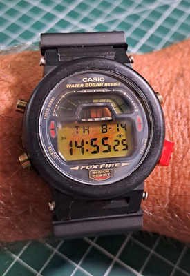 Vintage-1999 Casio DW-8700GP-1T FOX FIRE G-Shock Uhr Mod-1548 *Kostenloser Versand*